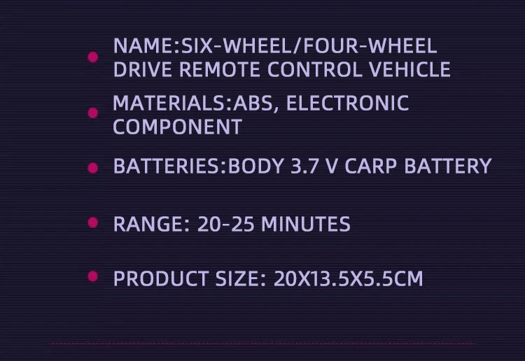 Children's Alloy Remote Control Car Morphing Six-Wheeled RC Off-Road Climbing Stunt Four-Wheel Drive Spray Drift Racing Car Toys