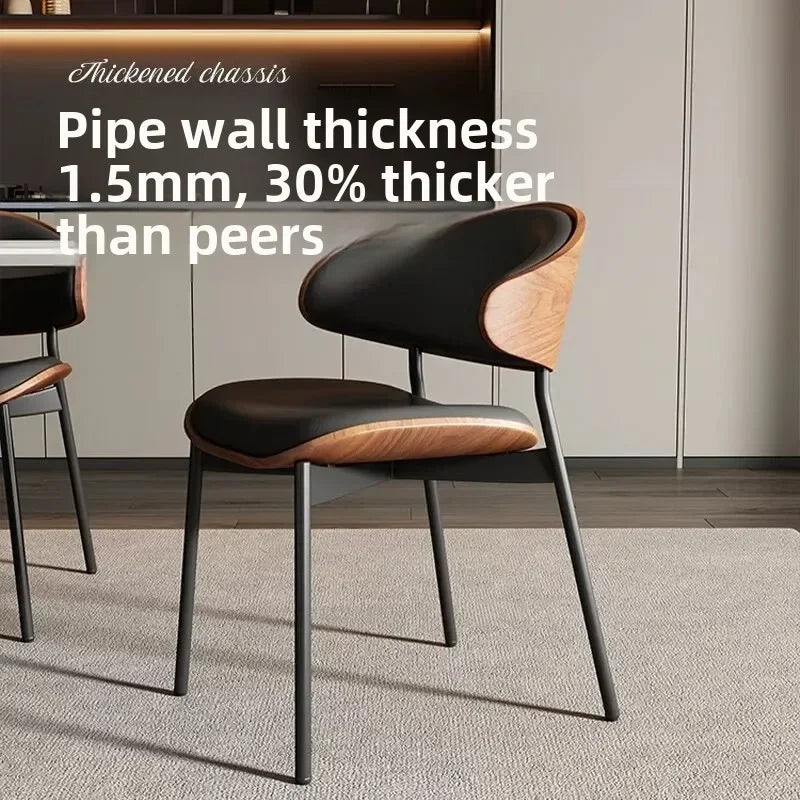 Living Room Dining Chairs Leather Chair Soft Modern Cafe Home Nordic Chaises salle manger luxury Minimalist Home Furniture