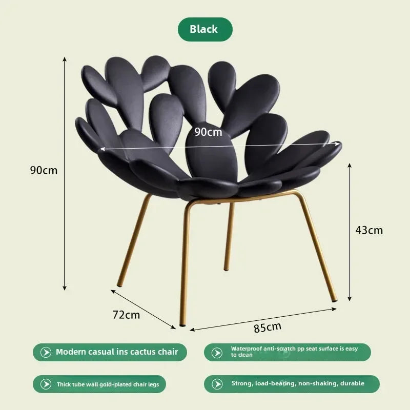 Internet Celebrity Cactus Chair  Leisure  Sofa  Modern Creative Light Luxury  Bed and Breakfast Living Room Balcony Outdoor
