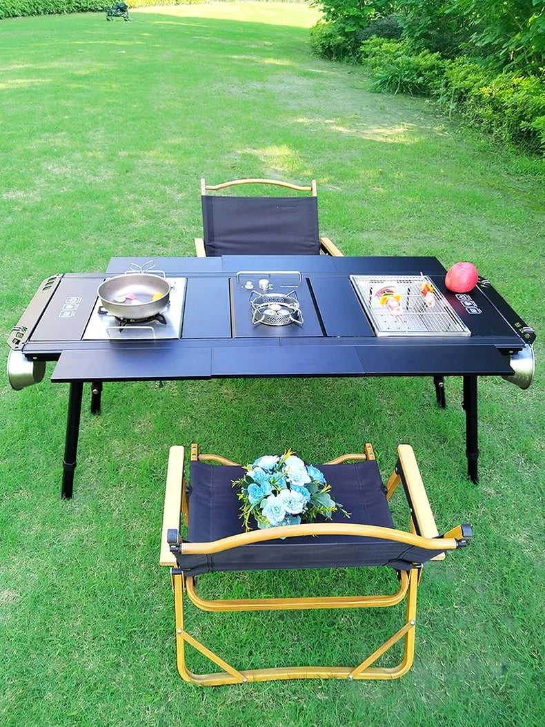 Folding IGT table 5 Unit Lightweight table Backpack roll table Expand adjustable leg desk Desktop burner bbq table