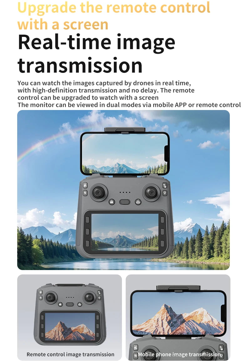 L106-1 GPS Professional Drone With 4K HD Camera Screen Remote 5G WIFI 3KM EIS Obstacle Avoidance FPV Brushless Quadcopter