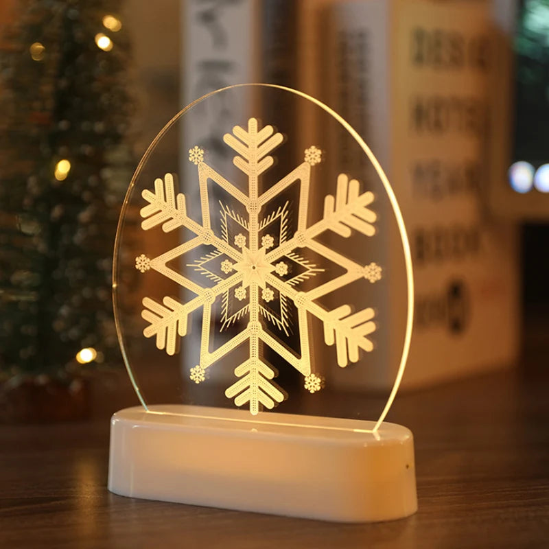 Christmas Personalized Acrylic LED Night Lights 2025 New Year Christmas Kids Gift Christmas Ornaments Atmosphere Lights