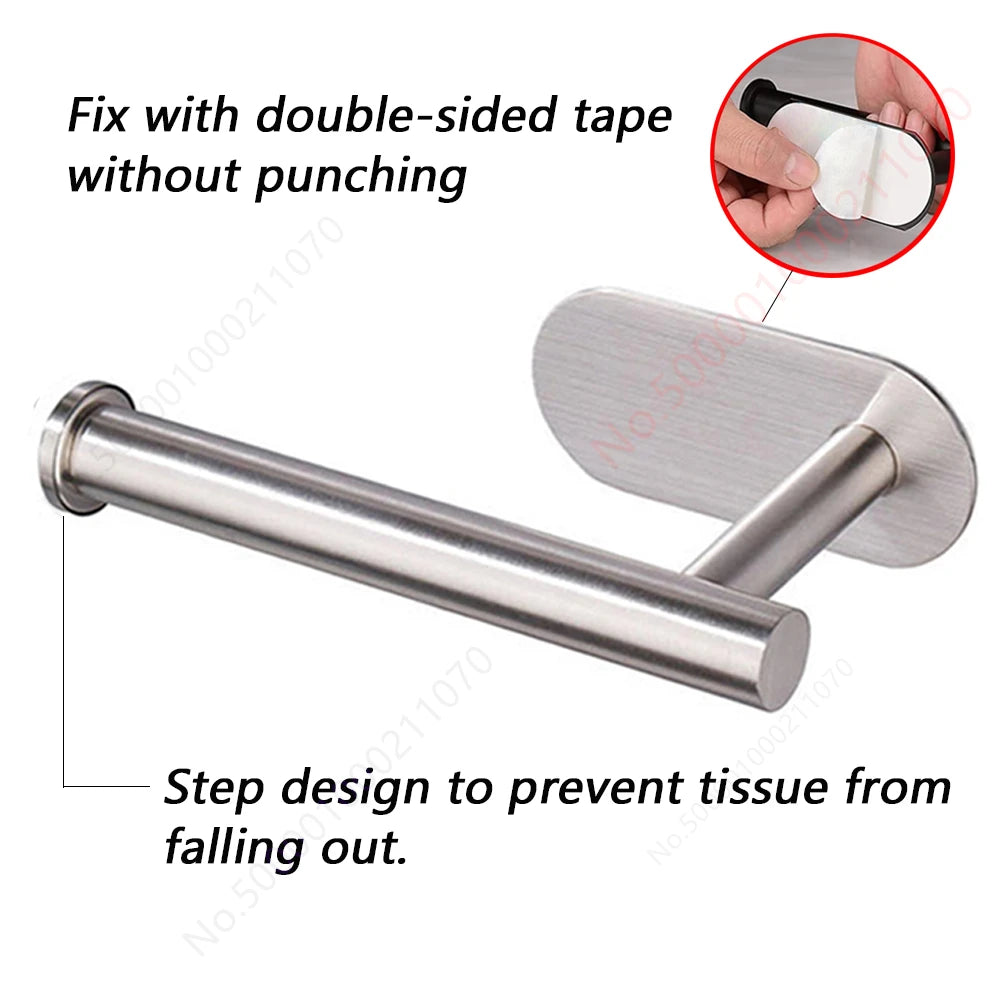 1~2PCS Toilet Paper Rack Bathroom Paper Towel Holder Adhesive Absorbent Paper Dispenser WC Kitchen Hardware Storage Accessories