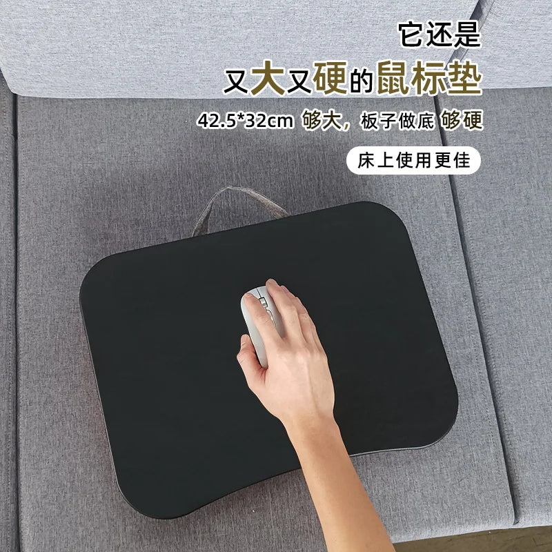 MUMUCC Multifunctional Laptop Desk With Cushion and Filled with Foam Particles, Small Pillow Table, Hard Mouse Pad Large
