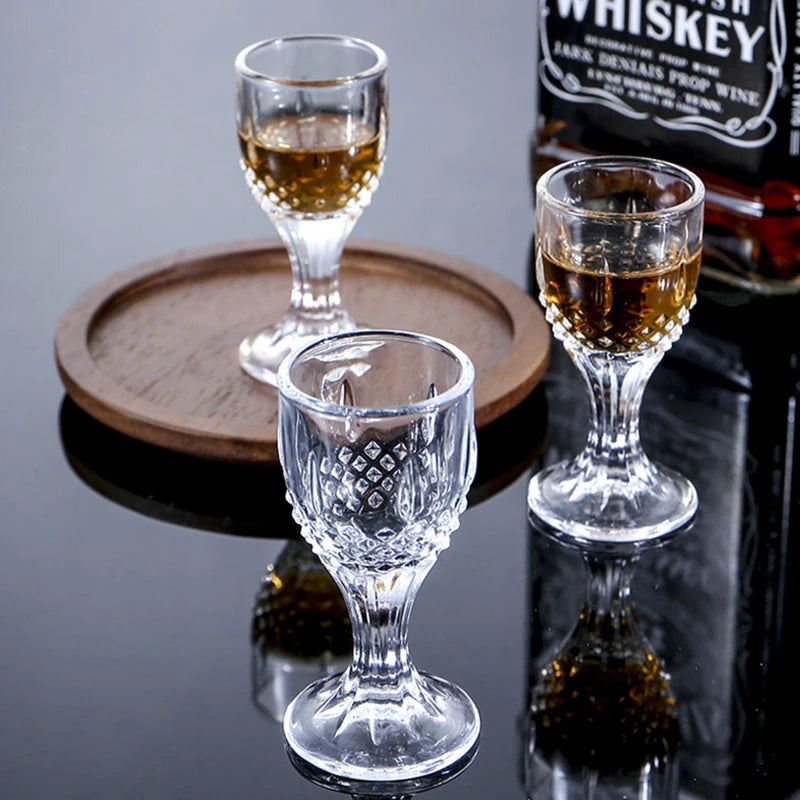 6pcs Shot Glass 10ml Small Capacity Glass Spirits Cup Goblet Spirits Cup Wine Dispenser Wholesale Drinkware Transparent Cups