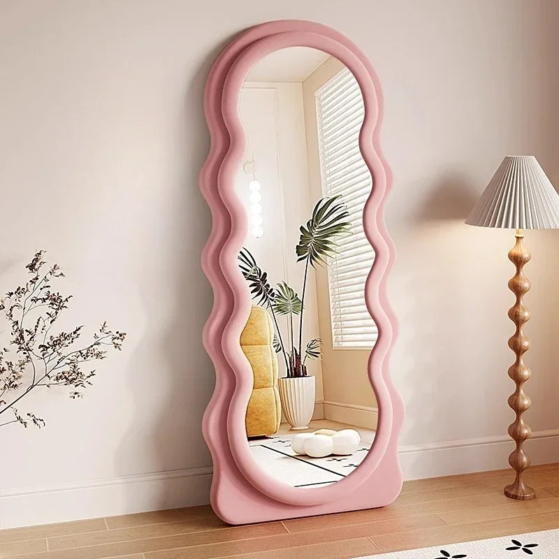 Light Luxury Floor Full Body Mirror Wall Mirrors Room Decoration Makeup Mirrors Full Body Wall Art Miroir Home Bedroom Mirror