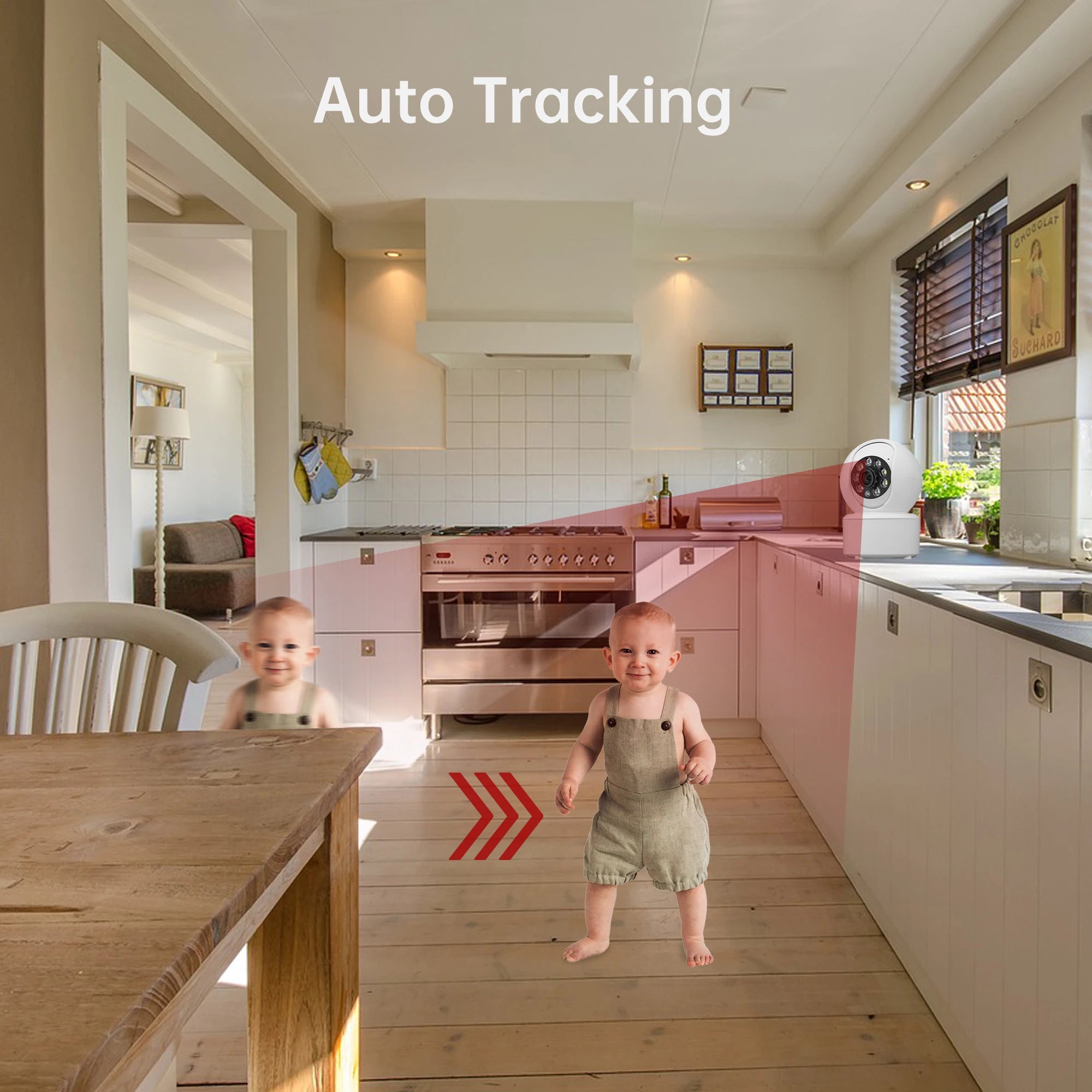 3MP WIFI Smart Camera Security Protection Baby Monitor Mini Cam Full Color Night Vision Ai Human Tracking Two-Way Audio ICSEE