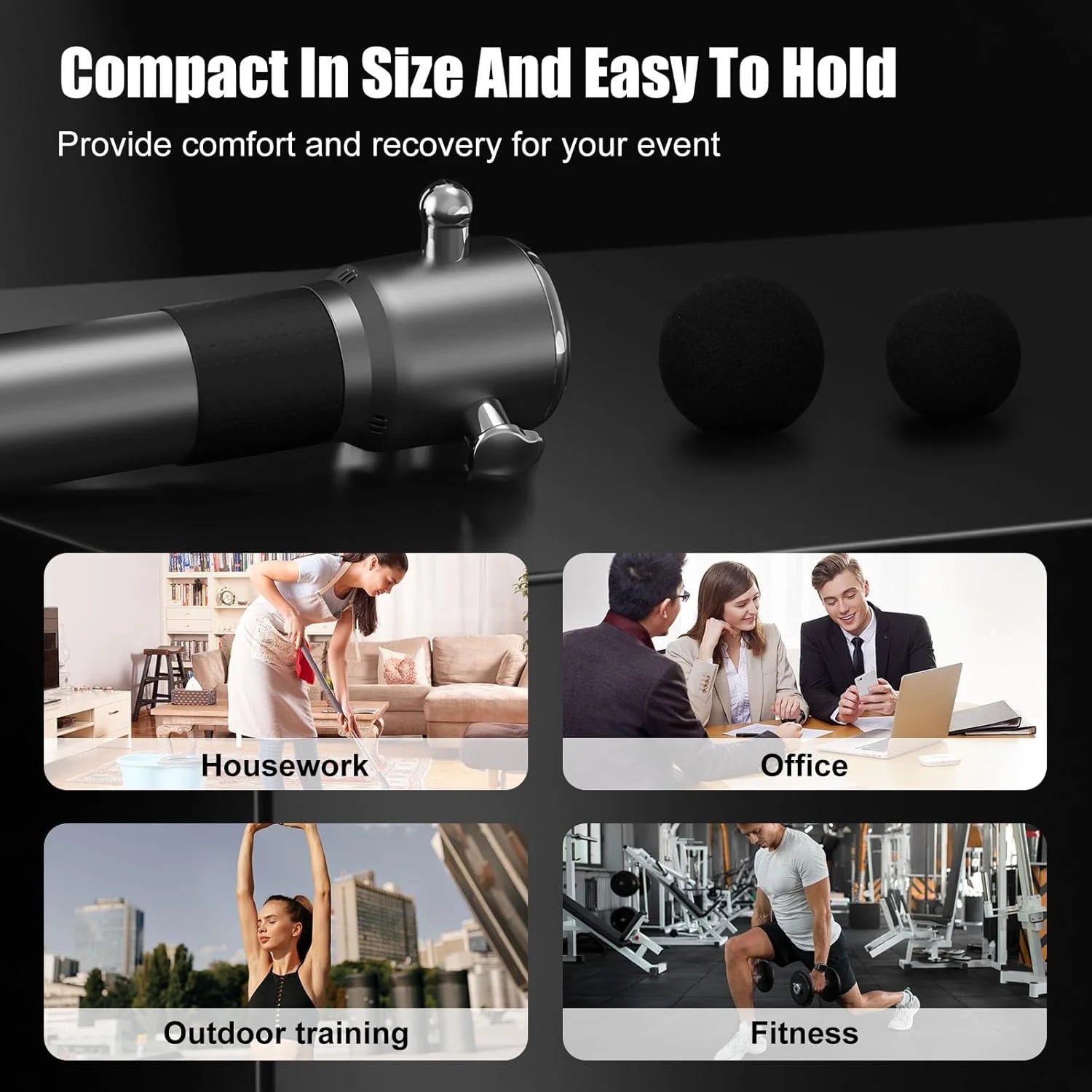 High Frequency Fascia Gun Relaxation Gun Sports Fitness Muscle Relaxation Massager Full Body Massage 3 Gear