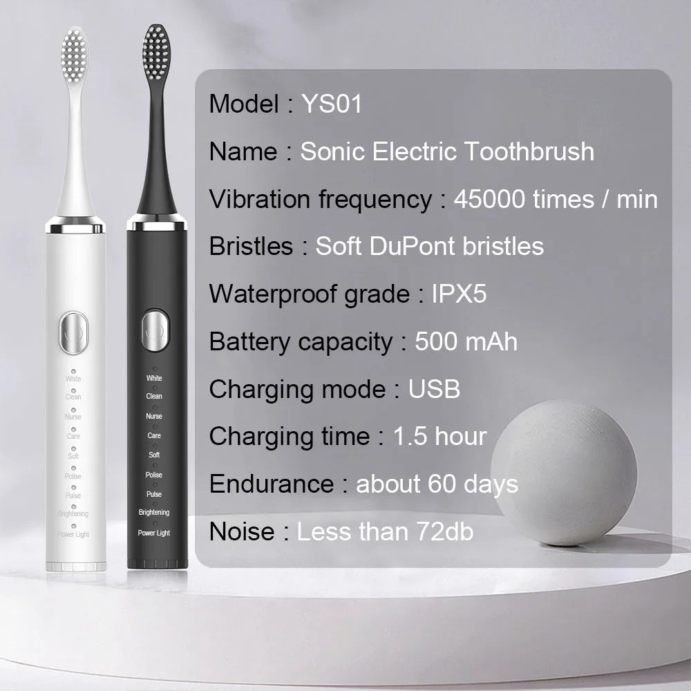 Electric Toothbrush Sonic Electric Toothbrush For Teeth Brushes Vibration Dental Tooth Cleaner USB Rechargeable Tooth Brush Case