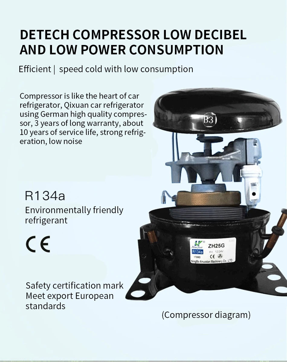 Car refrigerator compressor large truck refrigerated freezer car home dual-use refrigeration mini small freezer 12V24V