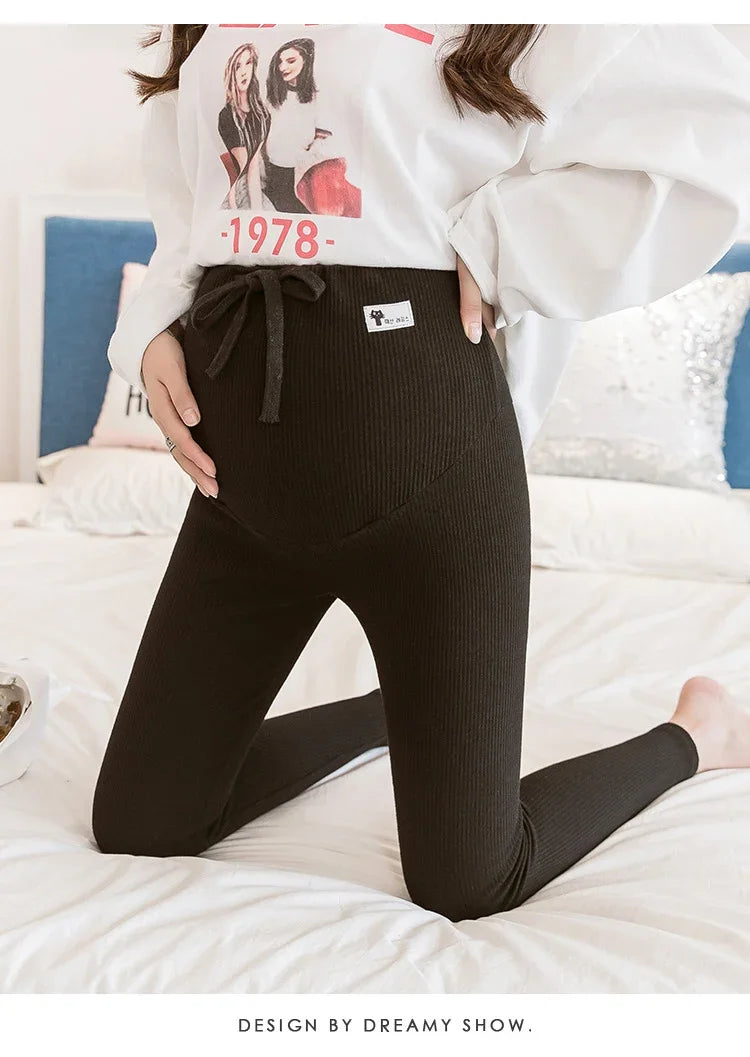 Pregnant Woman Adjustable Big Size Leggings New Maternity Pants  Pregnancy Thin Soft Cotton High Waist Clothes