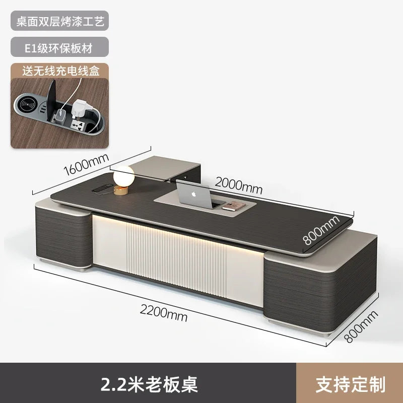 Organizer Luxury L Shape Computer gamer table cabinets executive Work office desk Multifunctional cable box Work Desk Table home
