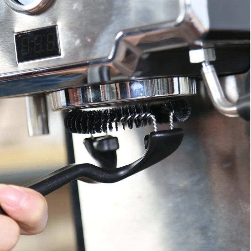 Coffee Machine Brush Cleaner Removable Coffee Maker Espresso Group Head Cleaning Round Brushes Cleaning Tool
