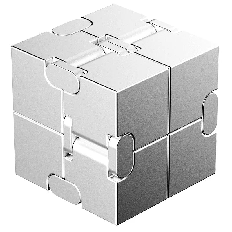 Upgraded Fashion Metal Cube - Anti-Anxiety Decompression Toy, Brain Teaser Game for ADHD, Creative Office Desk Gadget fidget toy