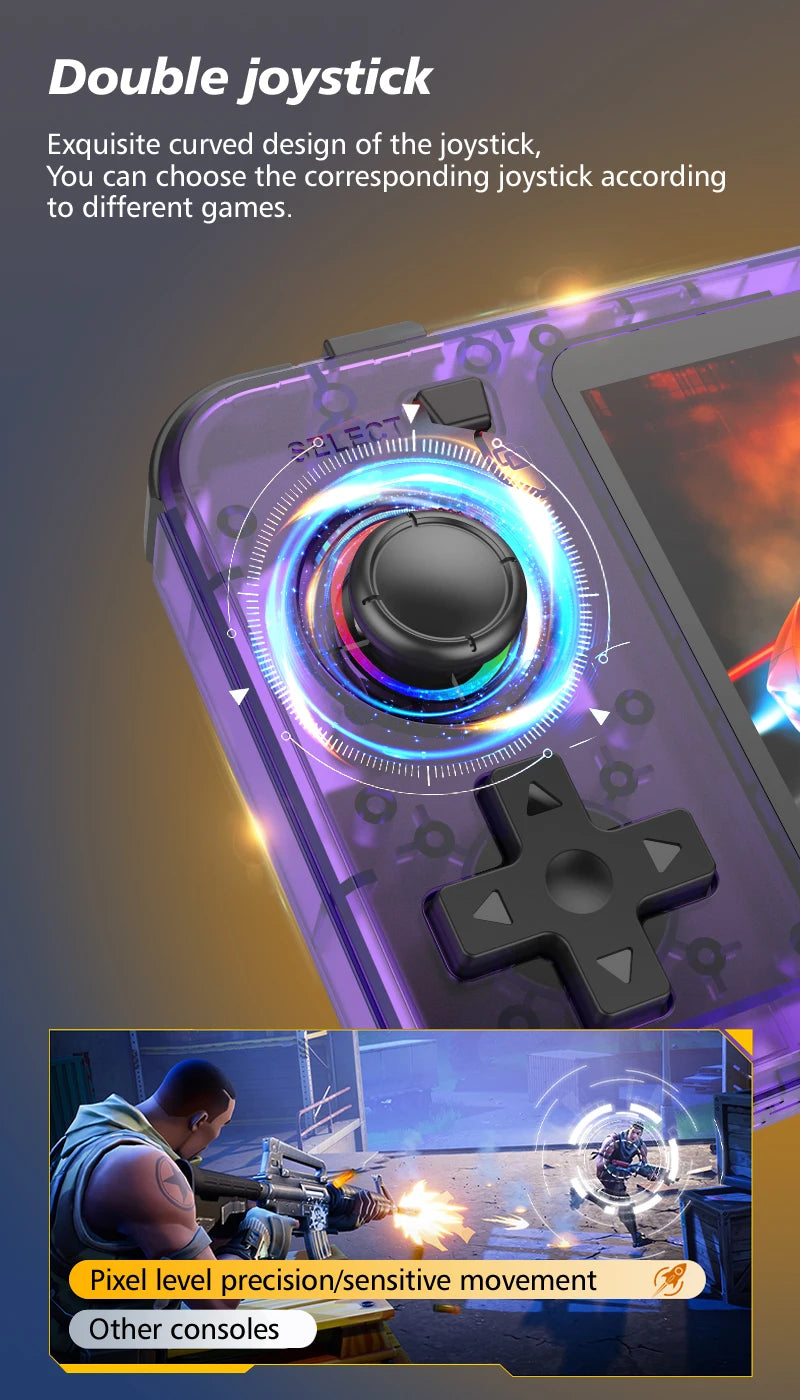 R36H open-source retro handheld game console cross-border Linux system 3.5-inch IPS full fit high-definition screen