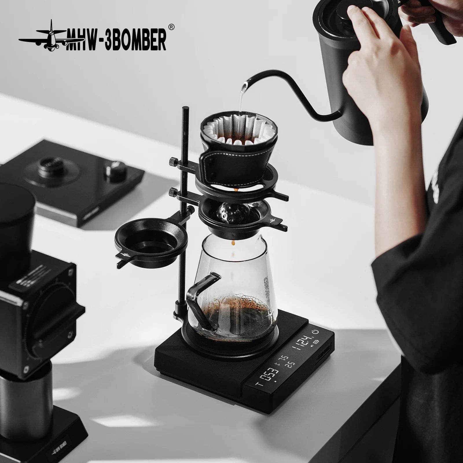 MHW-3BOMBER Upgrade Digital Kitchen Coffee Scale High Precision Rechargeable Espresso Electronic Scale Barista Accessories