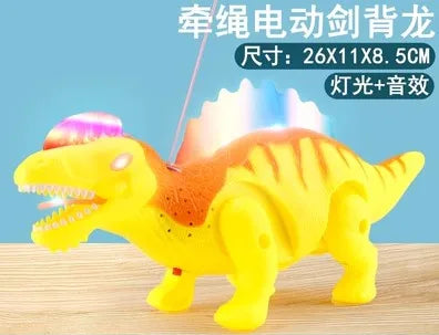 Dinosaur electric toys that can walk, lead ropes, light toys, Tyrannosaurus Rex boys, children's electric toys, babies