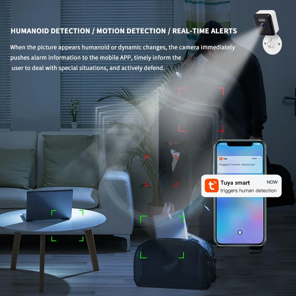 Tuya Smart 5MP Indoor Mini video Surveillance Camera Wifi Wireless Security CCTV Camera Motion Detection Smart Life Baby Monitor