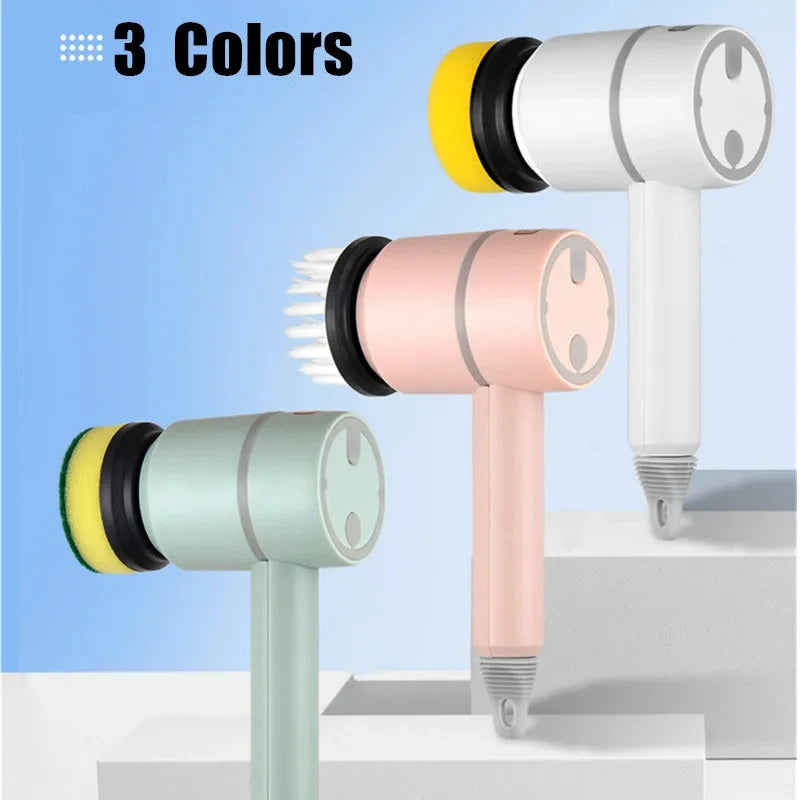 2025 Multi Functional Wireles Electric Cleaning Brush Household Toilet Cleaning Tool Handheld Kitchen Cleaning Brush