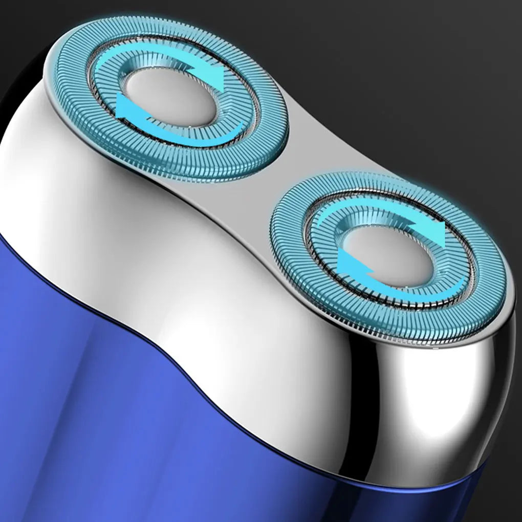 Mini Double Head Electric Shaver USB Rechargeable Waterproof Travel Rotary Razor Portable Men Hair Beard Trimmer Electric Razor