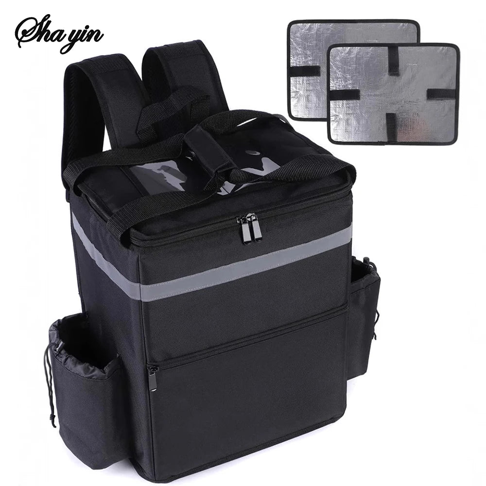 Insulated Delivery Backpack - Thermal Food Delivery Bag for Riders, 30L Large Capacity Takeout & Grocery Backpack