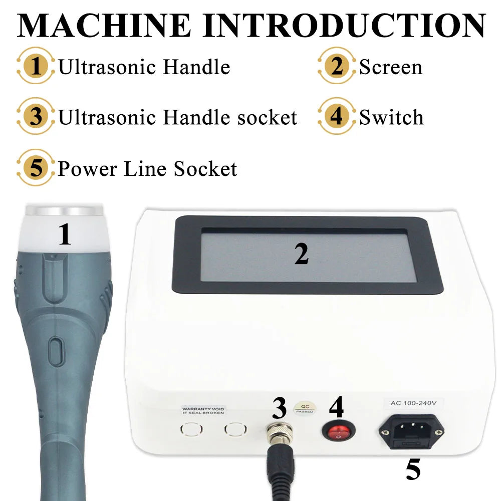 20MJ Professional Ultrasound Therapy Machine Body Muscle Massage Relaxation Pain Relief  Physiotherapy Ultrasonic Equipment