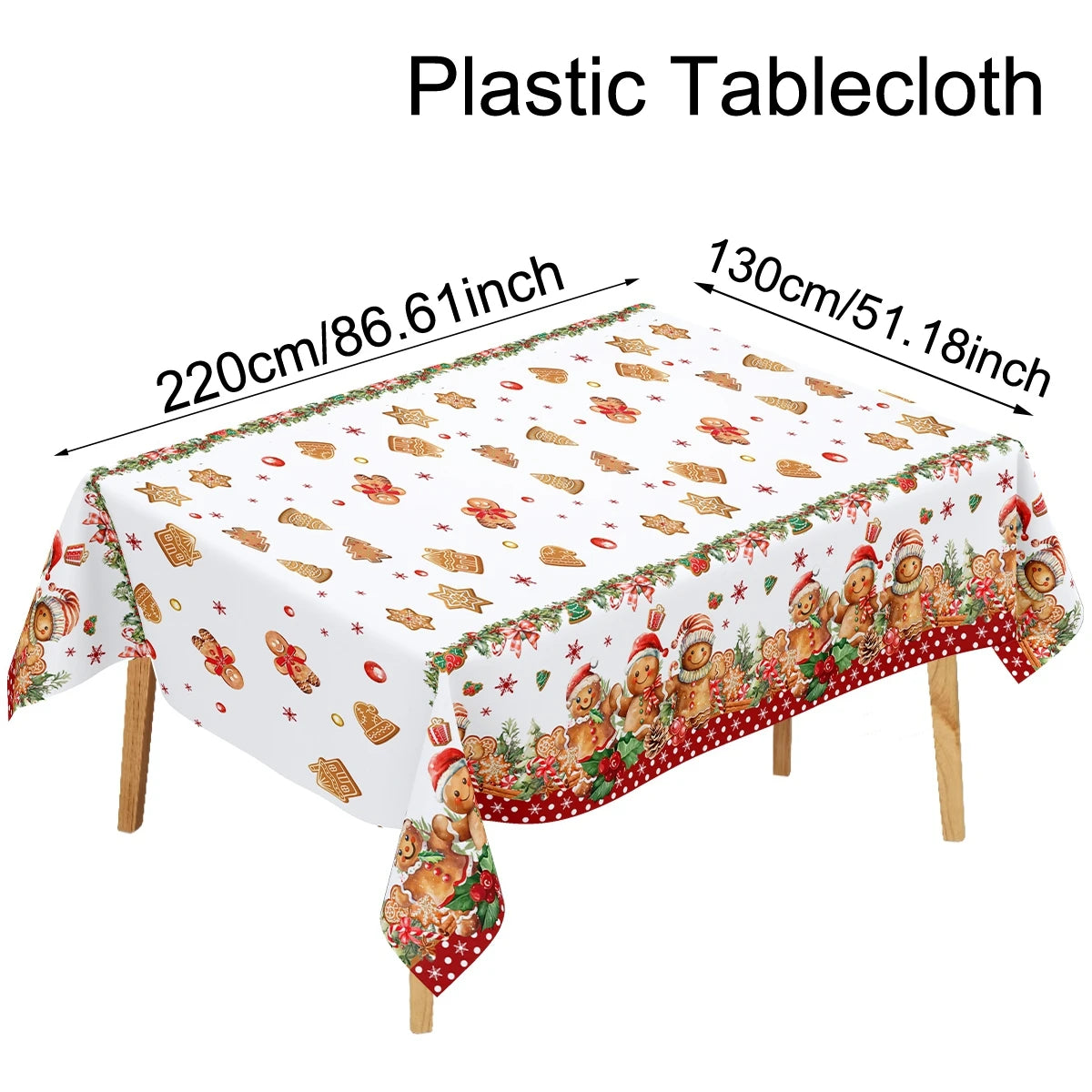 1/3pcs Christmas Tablecloth Christmas Decorations for Home 2025 Xmas Table Cover Navidad Gifts New Year 2026 Dining Table Deco