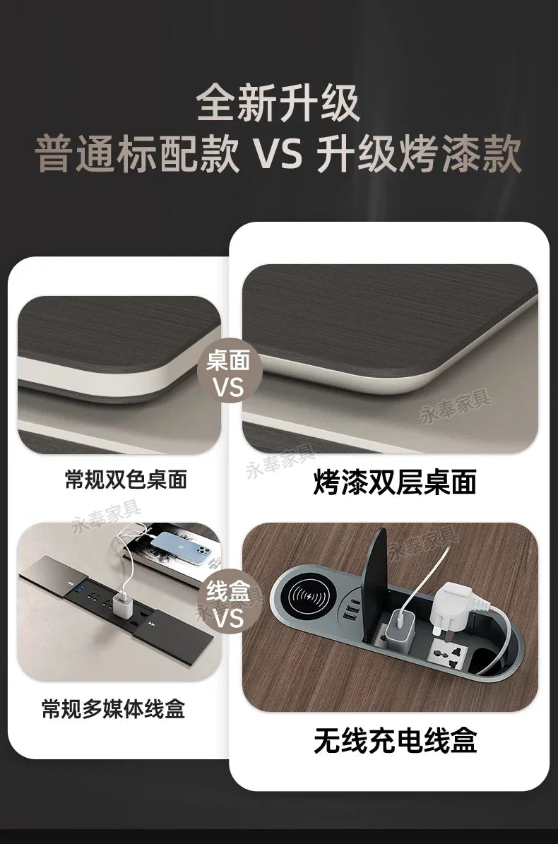 Organizer Luxury L Shape Computer gamer table cabinets executive Work office desk Multifunctional cable box Work Desk Table home