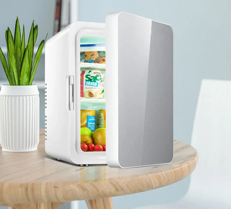 12L Portable Mini Refrigerator Student Dormitory Heating And Cooling Cosmetics Car Home Dual-Use Refrigeration And Preservation