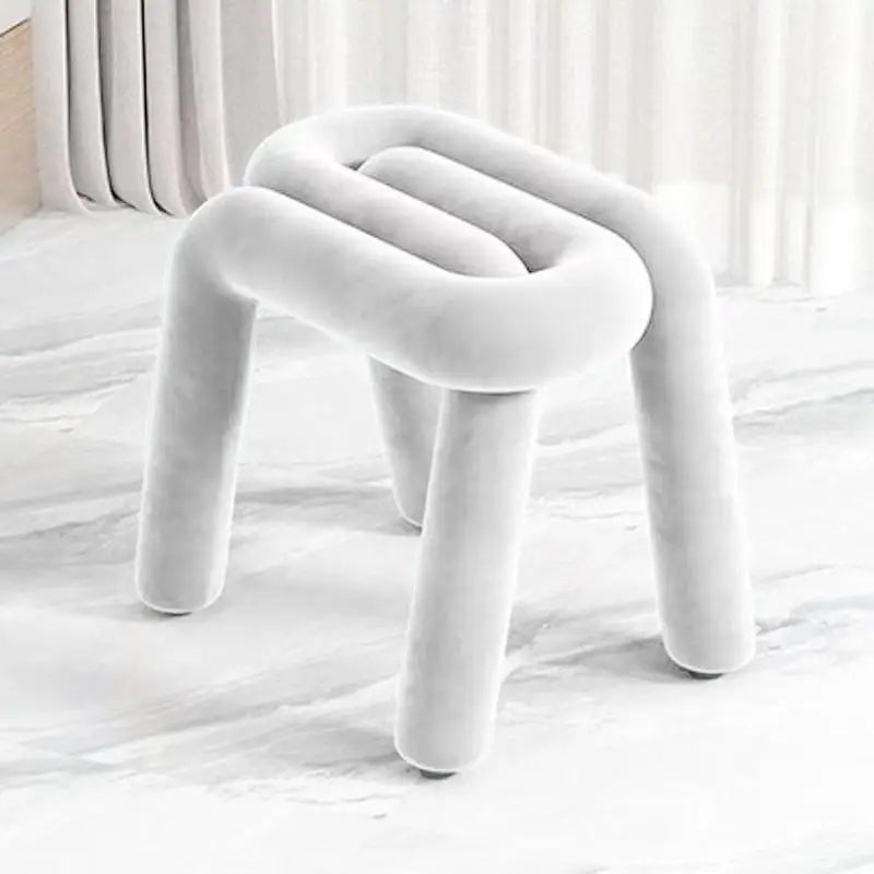 Nordic Style Creative Curved Chair, Plush Upholstered Kids/Accent Living Room Furniture