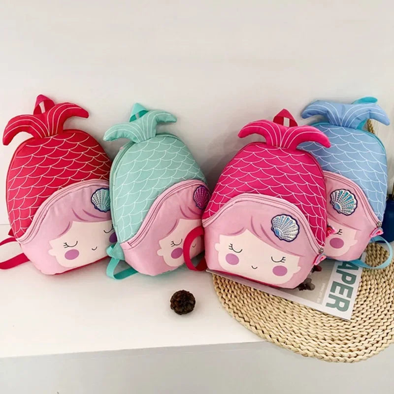 Kindergarten Sequin Princess Toddler Backpack Cartoon Fishtail Backpacks for Kids Cute Mermaid Children'S School Bag Purse Girls