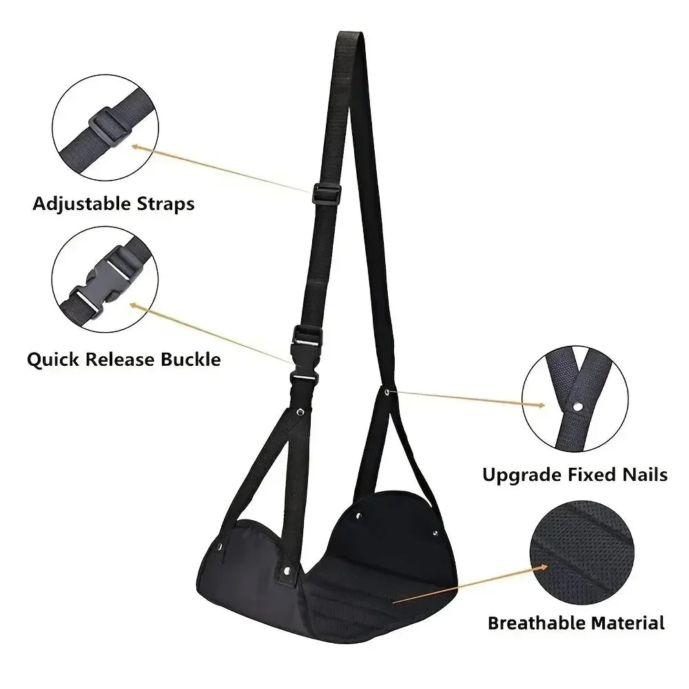 Portable Foot Mat - Adjustable Strap Office Resting Foot Mat Foot Hammock Foot Mat Lazy Man Magic Travel Magic Travel Airplane