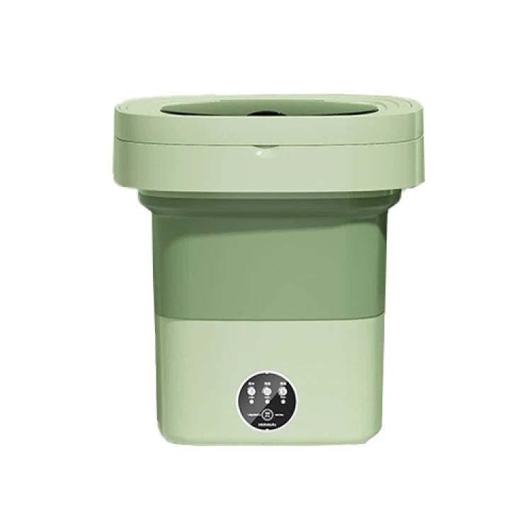 Folding Portable Washing Machine 8.5L Large Capacity Clothes Spin Dryer Bucket Travel Underwear Socks Ultrasonic Mini Washer