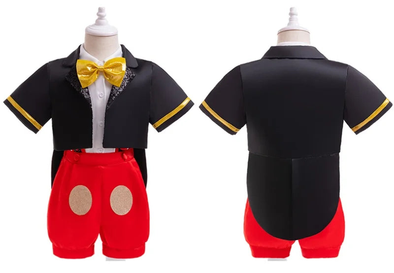 Baby Clothes Mickey Cosplay Costume New Year Costumes Kids Girl Boy Backband Pants Set Stage Performance Christmas Dress 3PCS