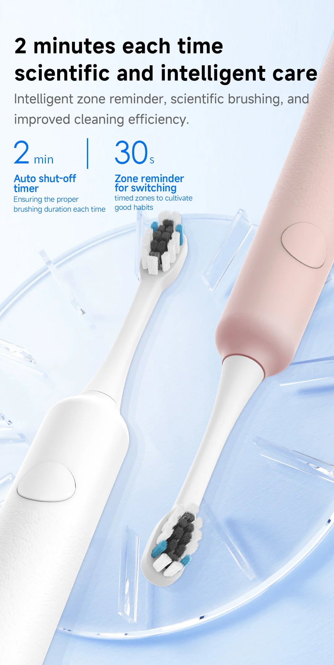 DOCO Sonic Electric Toothbrush 3-gear vibration Mode Smart Whitening Oral Clean Tooth Brush Personal care appliances
