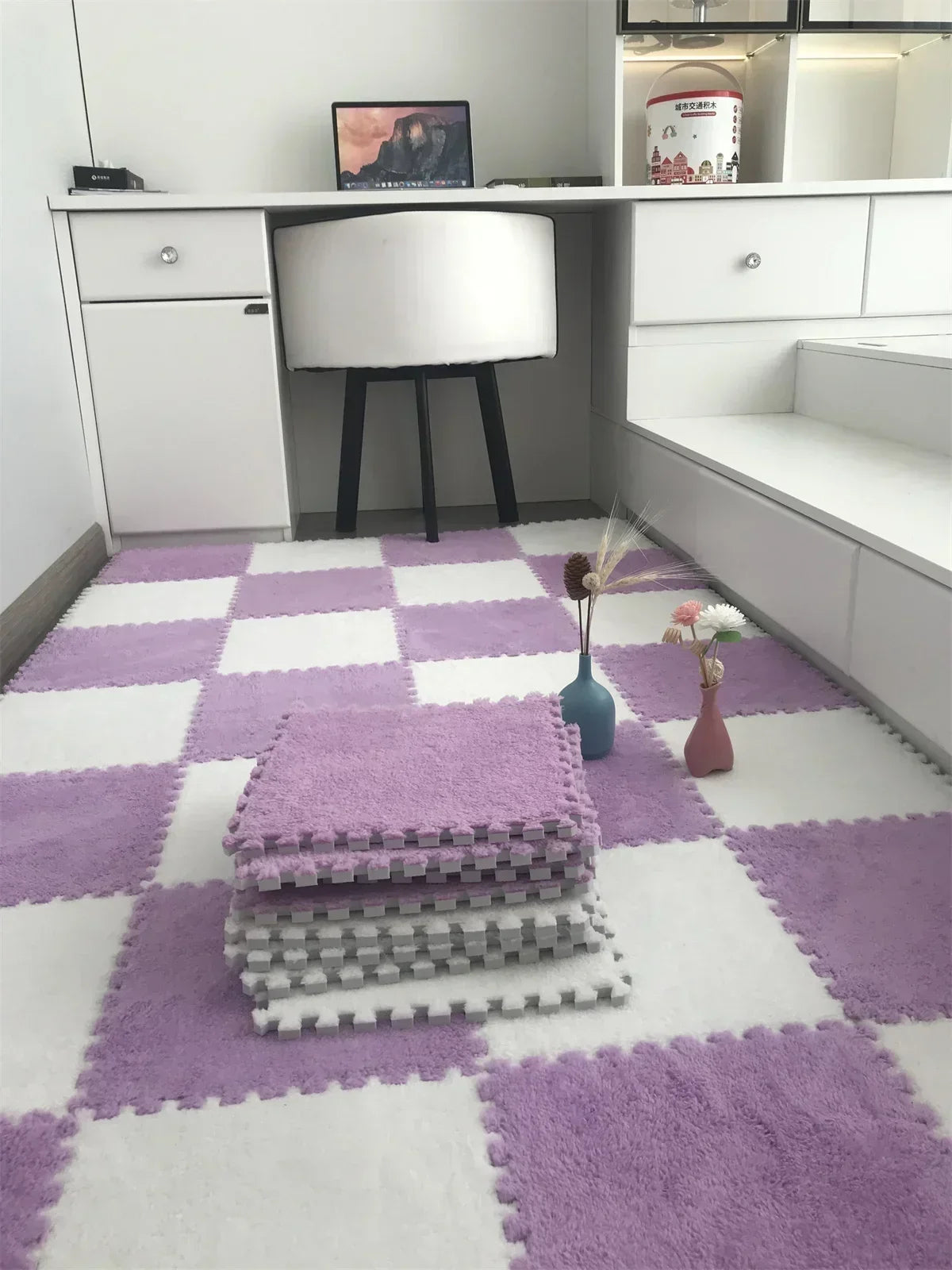 10/20Pcs Soft Plush Children's Mat Baby Play Mat Baby Toys Eva Foam Puzzle Carpet in Children's Room Keep Warm Playmat Floor Mat