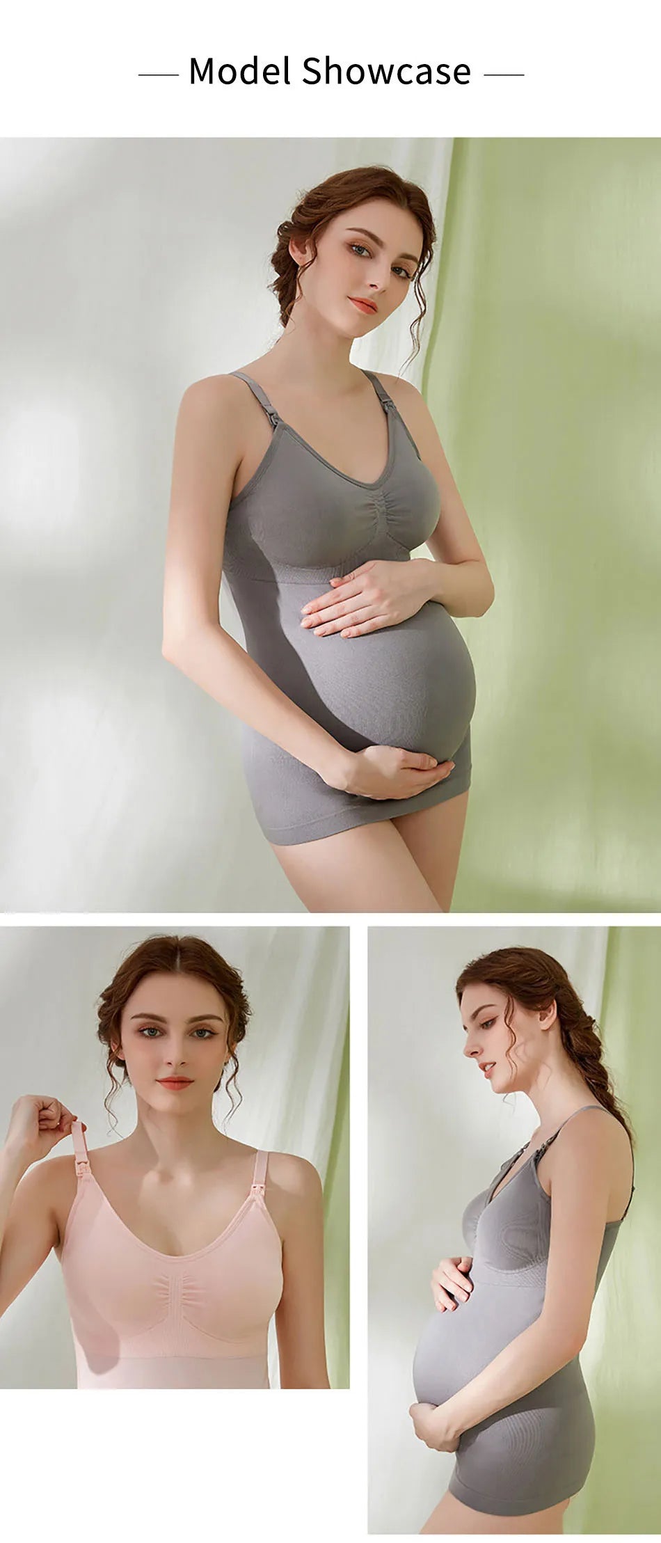 Maternity Breastfeeding Bra Tank Tops Women Comfortable Pressure Reducing Adjustable Shoulder Straps Anti Sagging Pregnant Bra