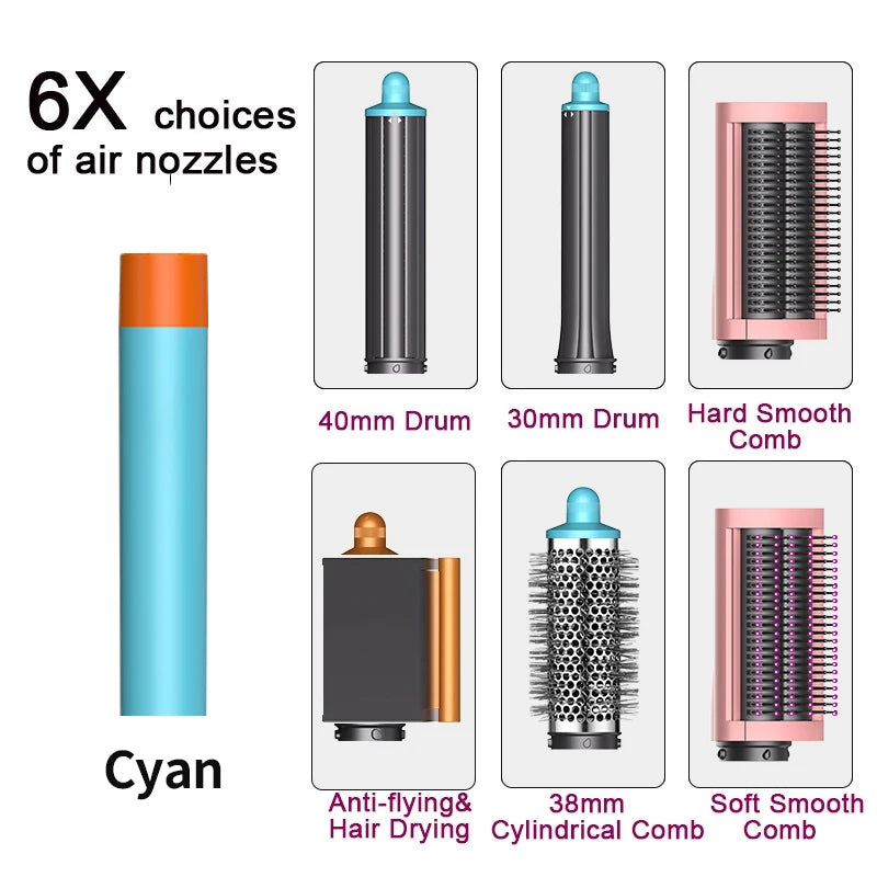 SenCiciMen X9 Multi Hair Styler Curling Iron Hair Hot Air Brush Curling Barrel Hair Dryer Salon Professional Curly Hair Styler