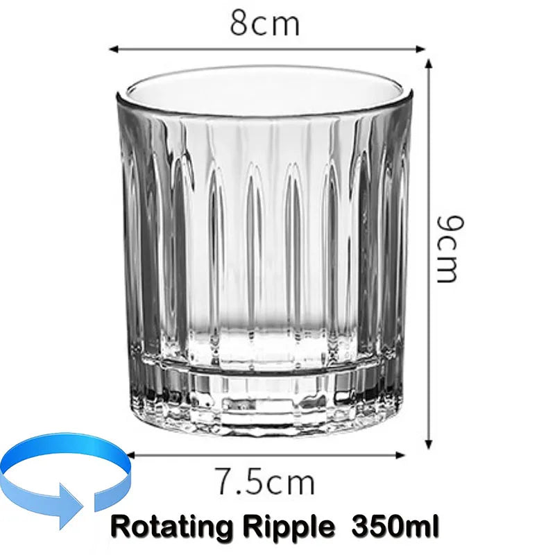 1PCS Rotating Whiskey Glass Old Fashioned Glass for Drinking Bourbon,Scotch,Cocktails or Tea,Whiskey