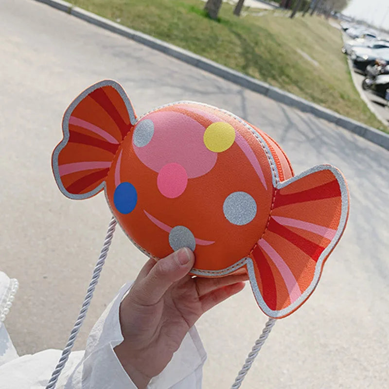 Cute Candy Children Messenger Bag Princess Girl Mini Handbags Pu Leather Coin Purse  Chain Purses Kids Crossbody Shoulder Bags