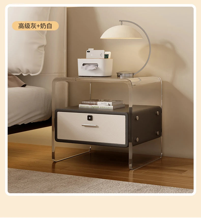 Acrylic Minimalist Nightstand Storage Trendy Drawer Simple Bedside Table Modern Simple Mesitaa De Noche Bedroom Furniture