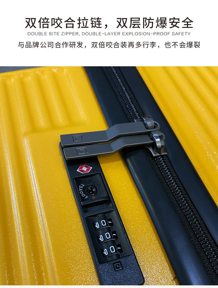 Luxury Large-capacity travel luggage 22/26/28/30/32/36 inch trolley suitcase mute brake men's and women's super fashion suitcase