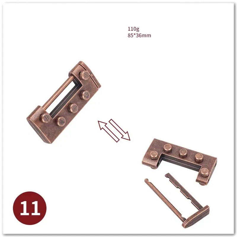 Classic IQ Metal Brain Magic Baffling Puzzles Game Toys for Children Adults Funny Gifts