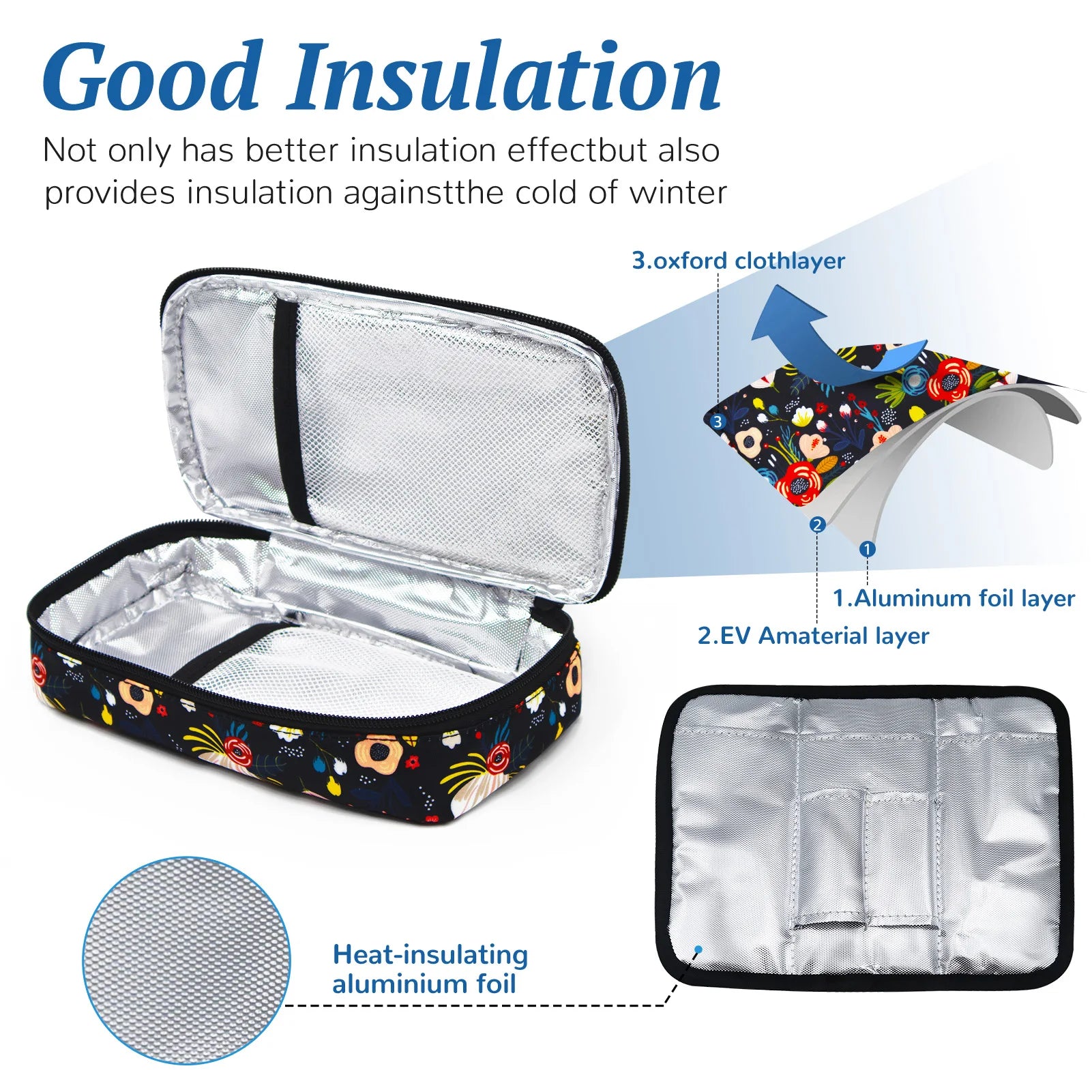 Large Portable Insulin Cooler Travel Bag - Lightweight, Durable Design for Outdoor Camping and Travel