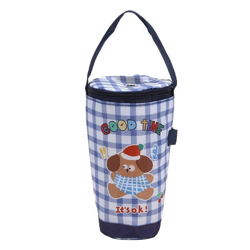 Portable Milk Tea Tote Bag Heat Preservation Bag Carrying Insulated Cup Cover Umbrella Bag Handbag Camping Drinkware Accessories
