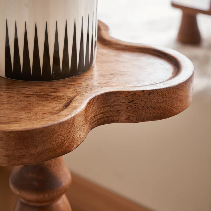 Solid Wood Corner Side Table Luxury Multi-Functional Table for Sofa/Bedside With Storage Shelf Candle Holder Modern Living Room