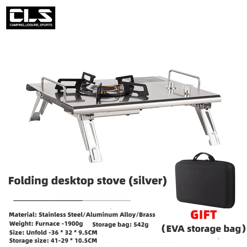 GLS Newest Folding IGT Table Lightweight Backpack Roll Table Multifunctional Adjustable Leg Desk Desktop Burner BBQ Table