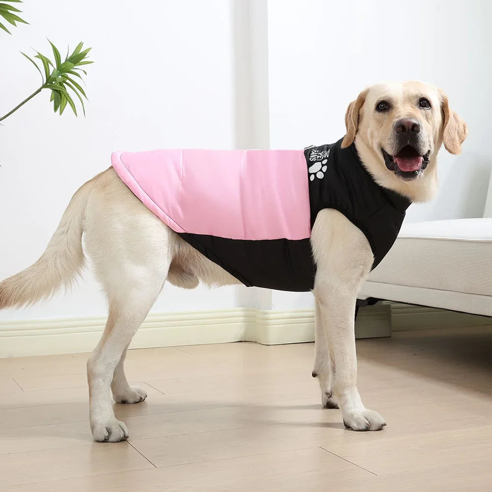 Winter Big Dog Jacket Coat Windproof Clothes For Medium Large Dogs Labrador Vest Outfits Cozy Warm Golden Retriever Pet Apparel