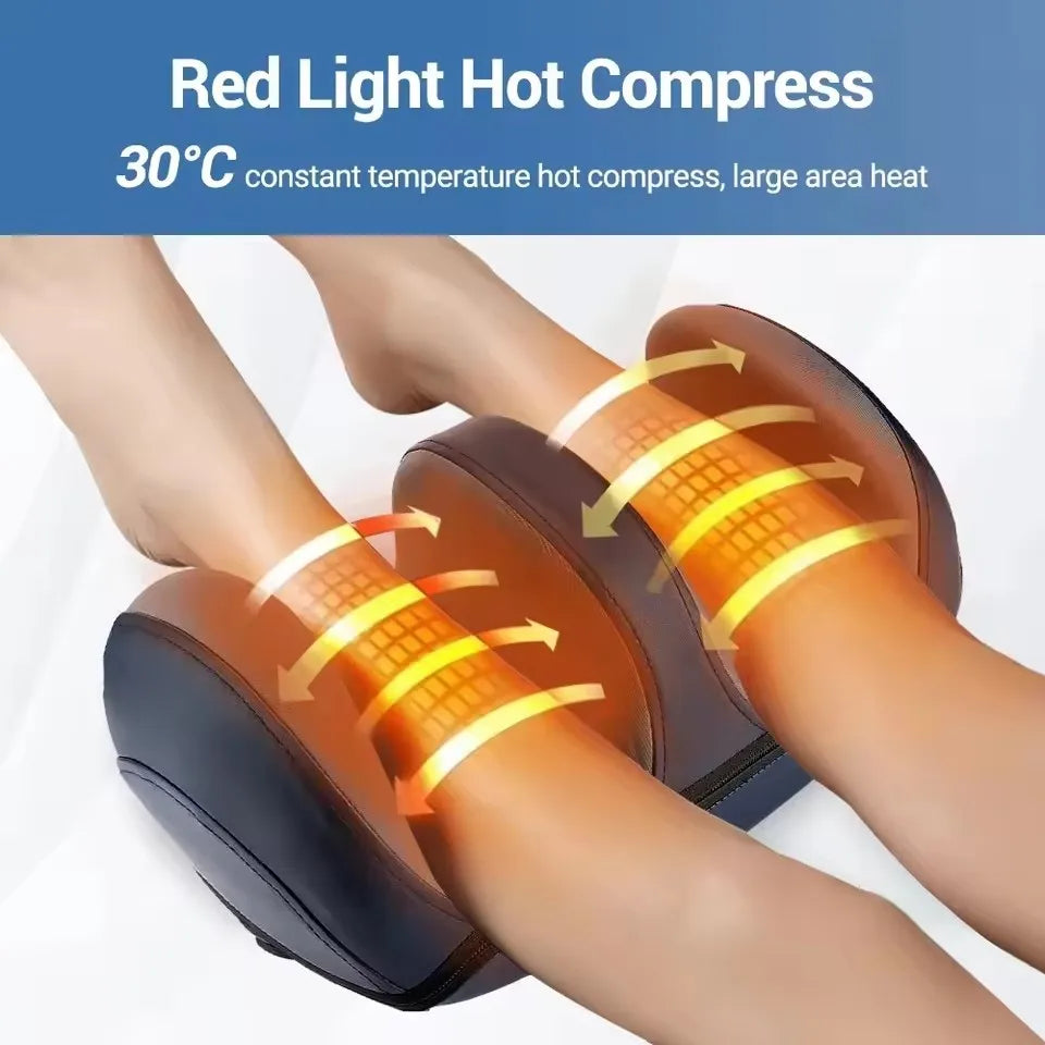 Eletric Heating Calf Massager Shiatsu Kneading Roller Leg Muscle Massage Hot Compresstion Relax Foot Muscle Blood Circulation