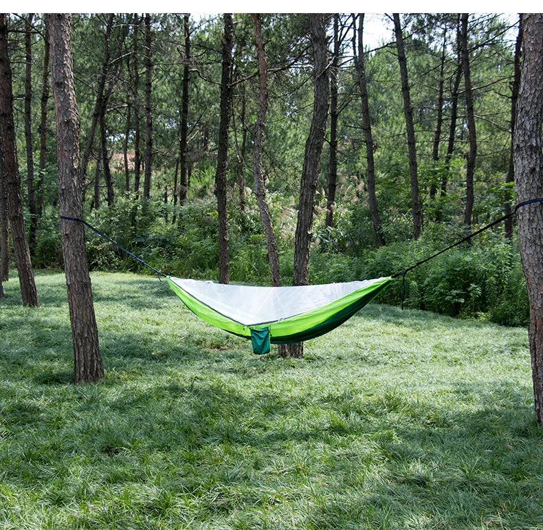 Portable Quick Set Up Mosquito Net Camping Hammock Outdoor Hanging Bed Sleeping Swing